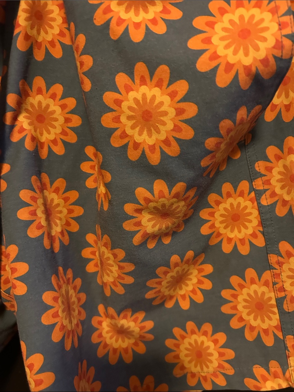 Fair Harbor Blue Swim Trunks with Orange Floral Print - Picture 4 of 6